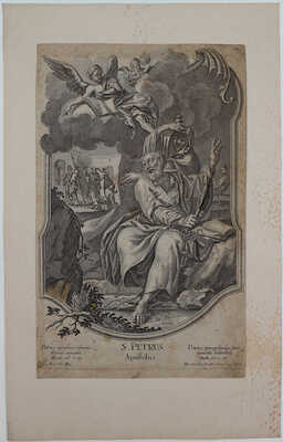 [Апостол Пётр]. S. Petrus. Apostolus. [Гравюра]. [Б. м.]: [Martin Engelbrecht], [пер. пол. XVIII в.].